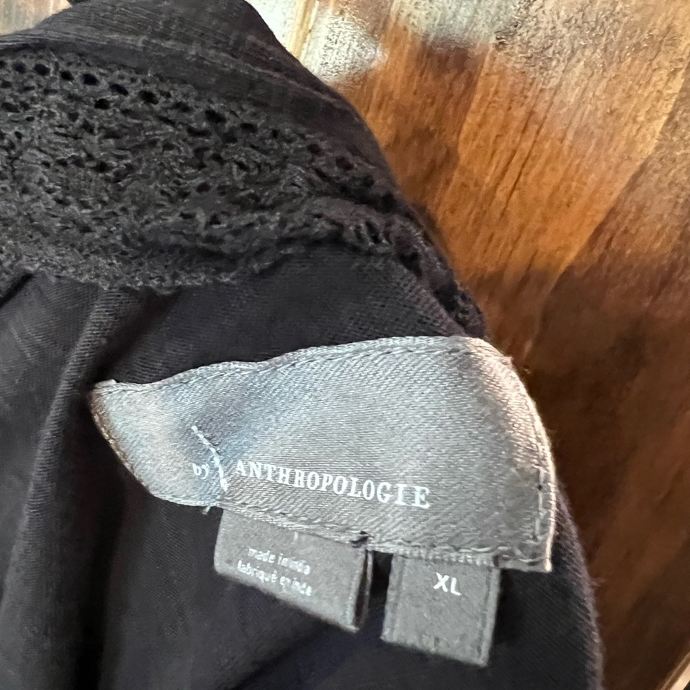Anthropologie Black XL top